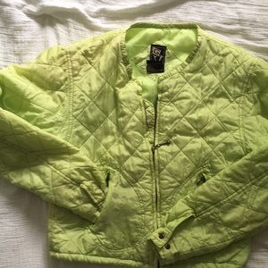 Vintage silk cropped bomber jacket